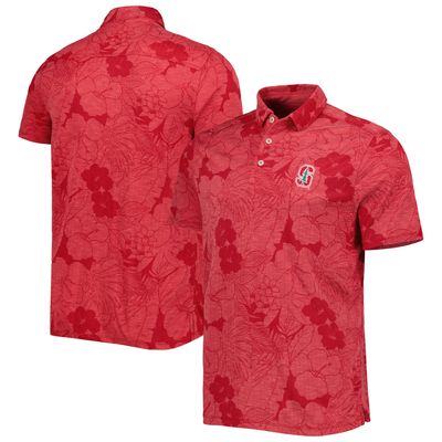 Men's Tommy Bahama Cardinal Stanford Miramar Blooms Polo