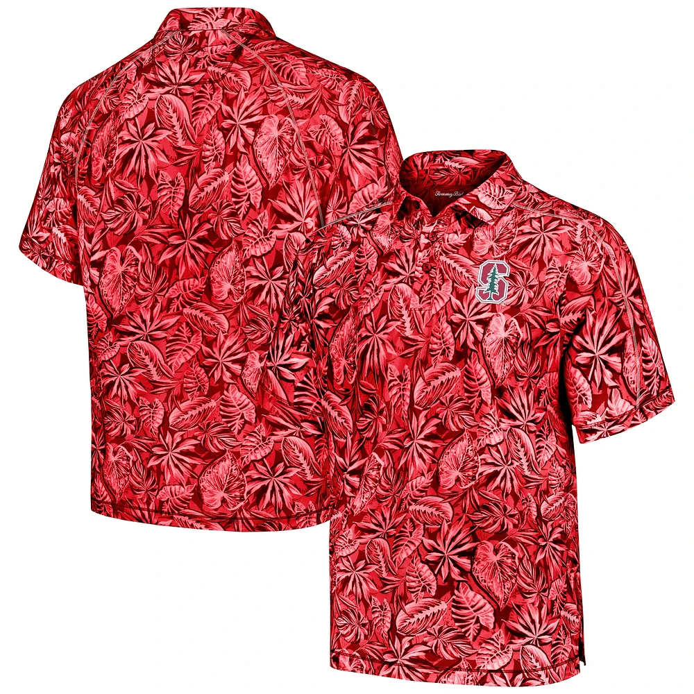 Men's Tommy Bahama Cardinal Stanford Tropical Score IslandZone Polo