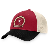 Casquette réglable Top of the World Cardinal Stanford Cardinal Refined Trucker pour hommes