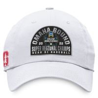 Men's Top of the World White Stanford Cardinal 2022 NCAA Men's Baseball Super Regional Champions Locker Room Adjustable Hat