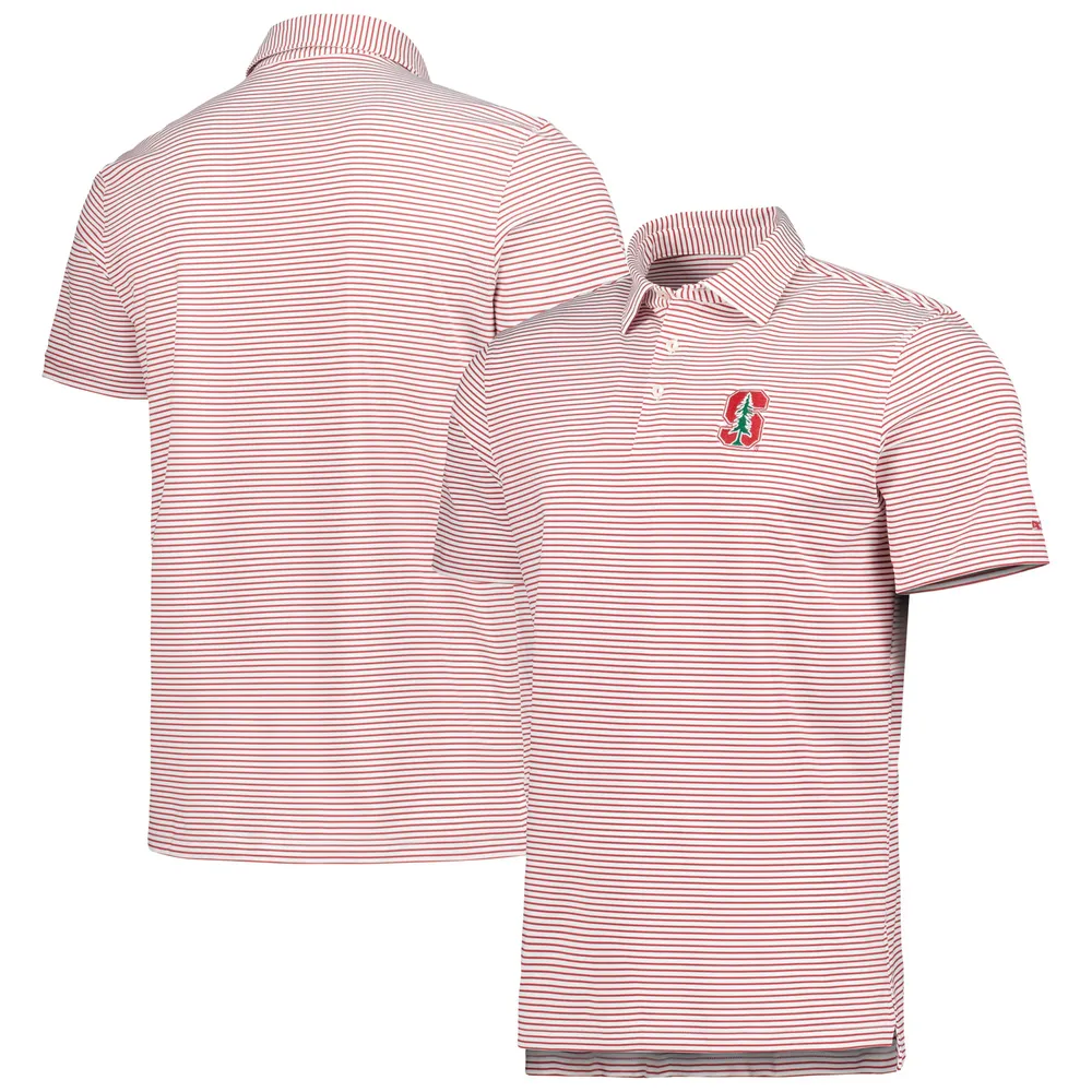 Ohio State Buckeyes Vineyard Vines Bradley Stripe Sankaty Polo - Gray