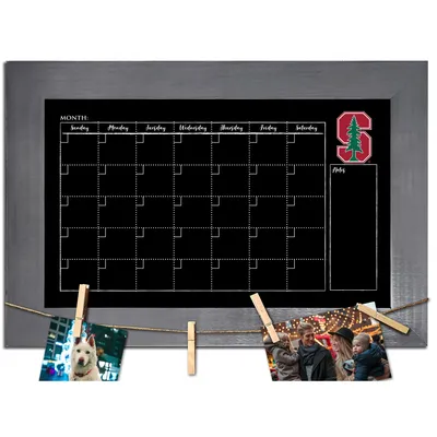 Stanford Cardinal 11" x 19" Monthly Chalkboard with Frame & Clothespins Sign