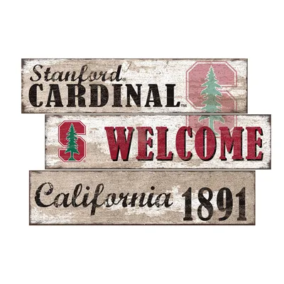 Stanford Cardinal 24" 3-Plank Welcome Sign