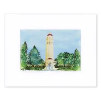 Stanford Cardinal 8 '' x 10 '' College Art Hoover Tower Impression