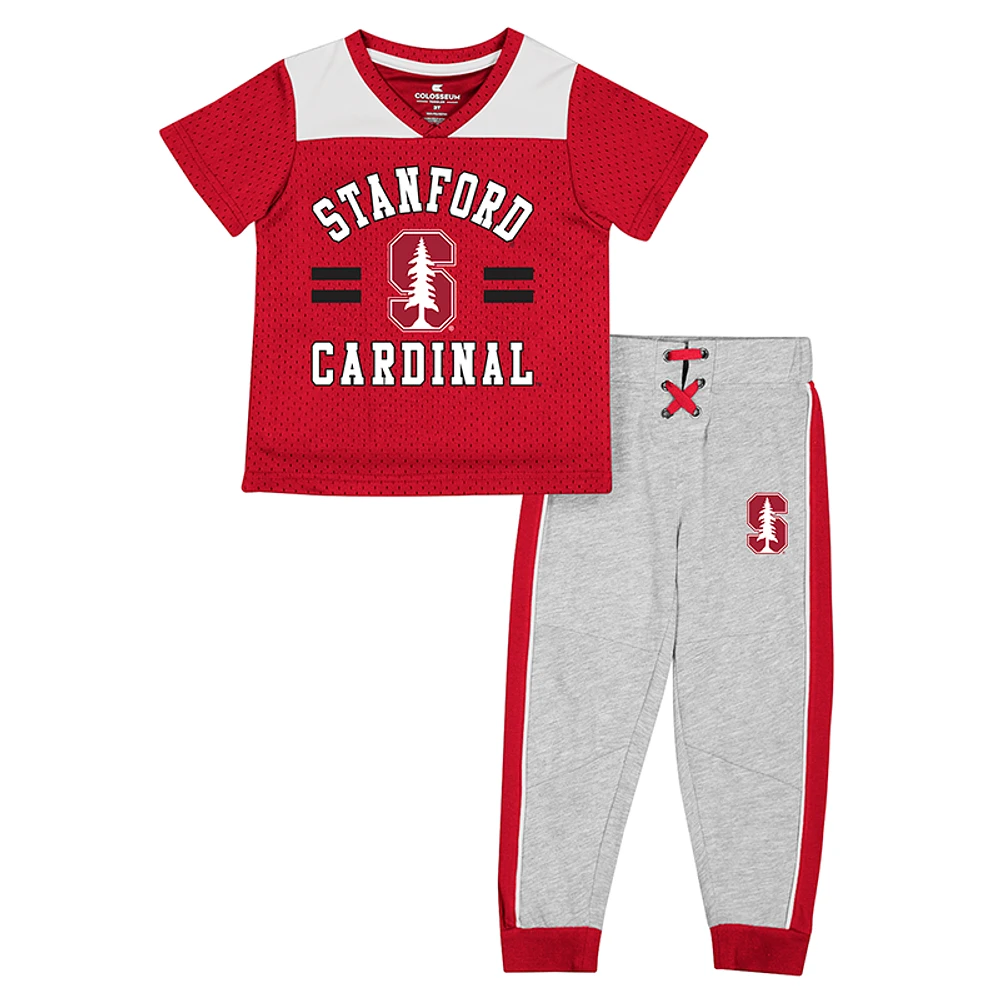 Ensemble maillot et pantalon Colosseum Cardinal/Gris chiné Stanford Cardinal Ka-Boot-It pour tout-petit