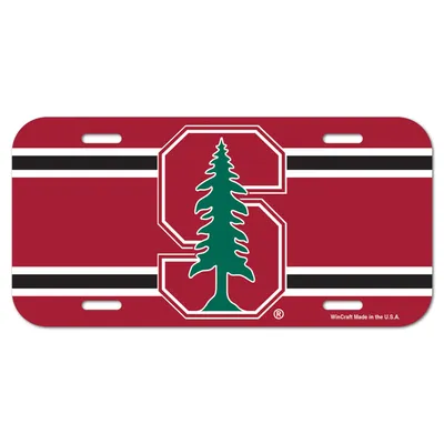 Stanford Cardinal WinCraft Team Logo Plastic License Plate