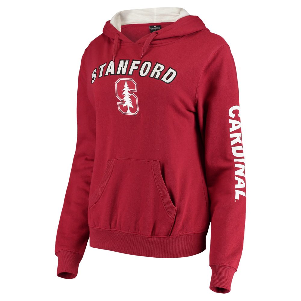 Women's Colosseum Cardinal Stanford Loud and Proud Pullover Hoodie