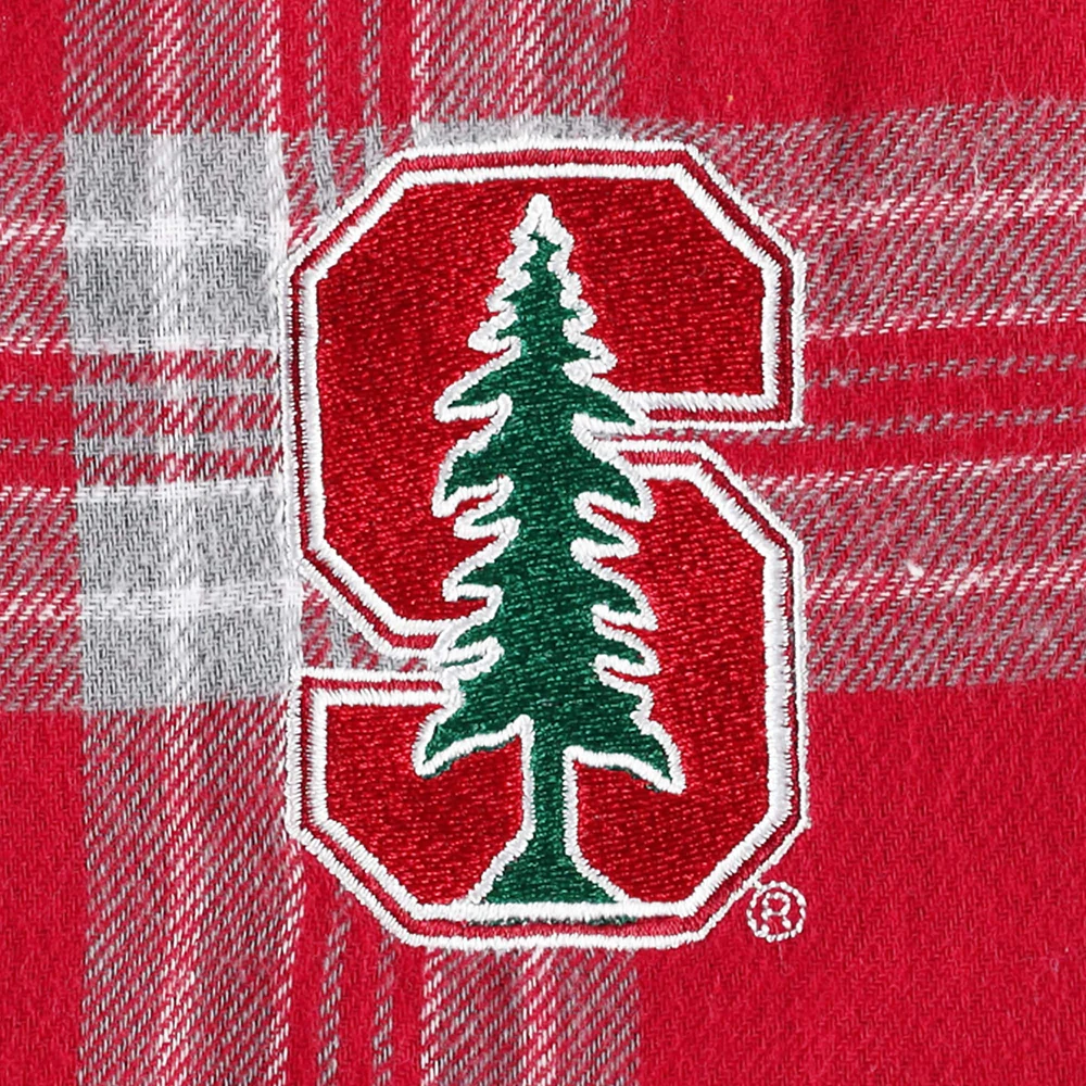 Women's Concepts Sport Cardinal/Gray Stanford Cardinal Badge T-Shirt & Flannel Pants Sleep Set