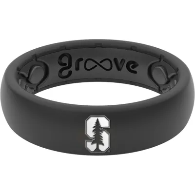 Stanford Cardinal Groove Life Women's Thin Ring - Black