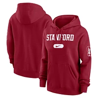 Women's Nike  Cardinal Stanford Club Fleece Pullover Hoodie