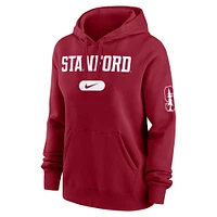 Women's Nike  Cardinal Stanford Club Fleece Pullover Hoodie