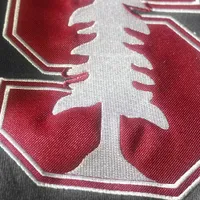 Chandail à capuchon gros logo Stanford Cardinal pour jeunes Stadium Athletic Charcoal