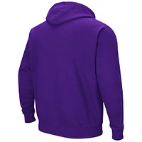 Men's Colosseum Purple Stephen F Austin Lumberjacks Arch and Logo Pullover Hoodie