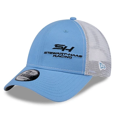 Casquette réglable bleu clair Stewart-Haas Racing 9FORTY Trucker New Era pour hommes