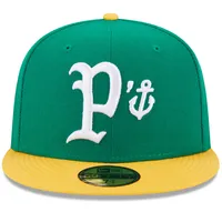 Men's New Era Green Stockton Ports Authentic Collection Alternate Logo 59FIFTY Fitted Hat