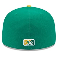 Men's New Era Green Stockton Ports Authentic Collection Alternate Logo 59FIFTY Fitted Hat