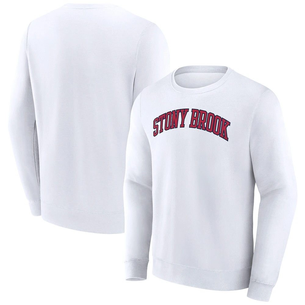 Sweat-shirt à capuche avec nom court pour homme Fanatics White Stony Brook Seawolves