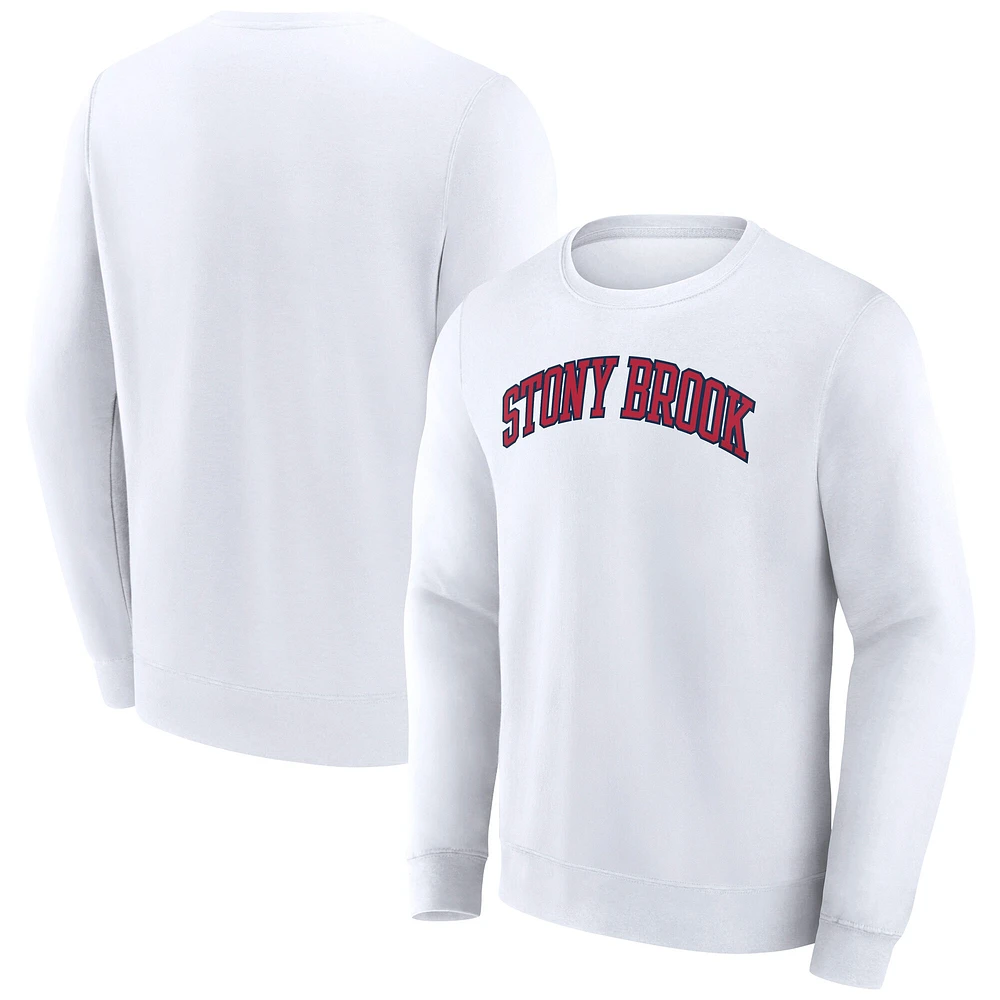 Sweat-shirt à capuche avec nom court pour homme Fanatics White Stony Brook Seawolves