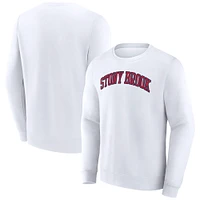 Sweat-shirt à capuche avec nom court pour homme Fanatics White Stony Brook Seawolves