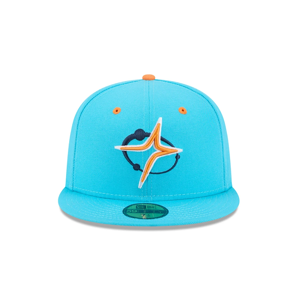 Men's New Era  Blue Sugar Land Space Cowboys Theme Nights 59FIFTY Fitted Hat