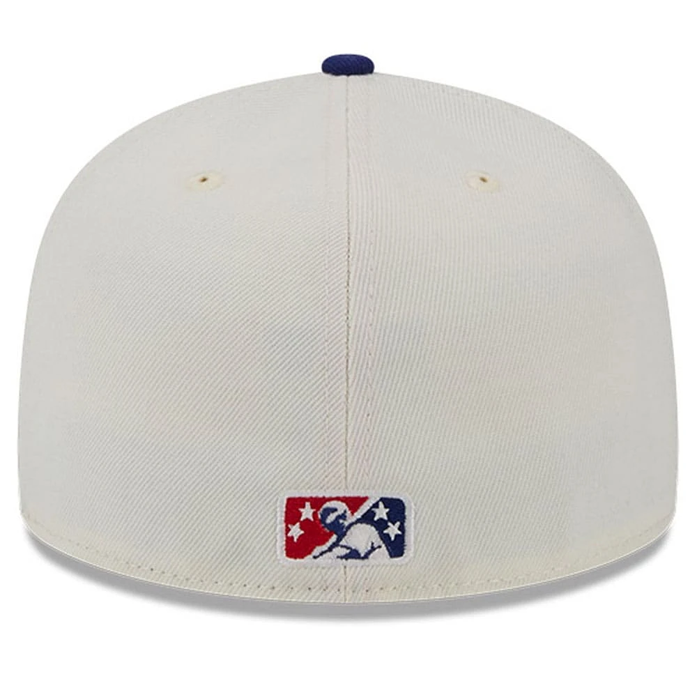 Casquette ajustée 59FIFTY originale White Sugar Land Space Cowboys Big League Chew New Era pour hommes