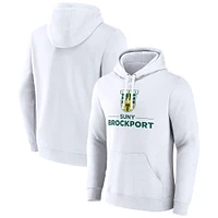 Men's Fanatics  White SUNY Brockport Golden Eagles Primary Logo Pullover Hoodie