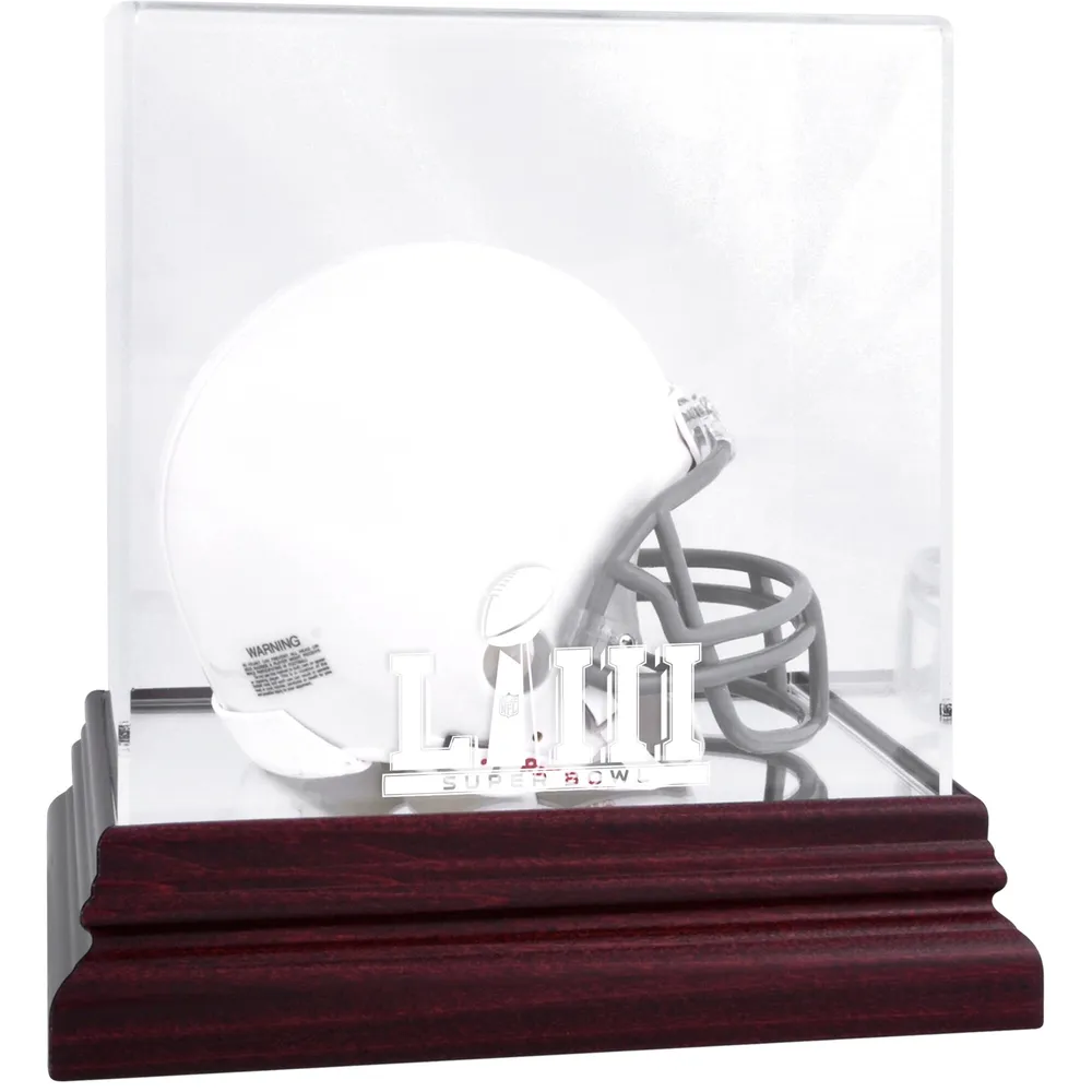 New England Patriots Super Bowl LIII Champions Golden Classic Helmet Logo  Display Case