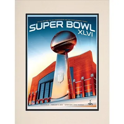 2008 Giants vs Patriots 10.5 x 14 Matted Super Bowl XLII Program