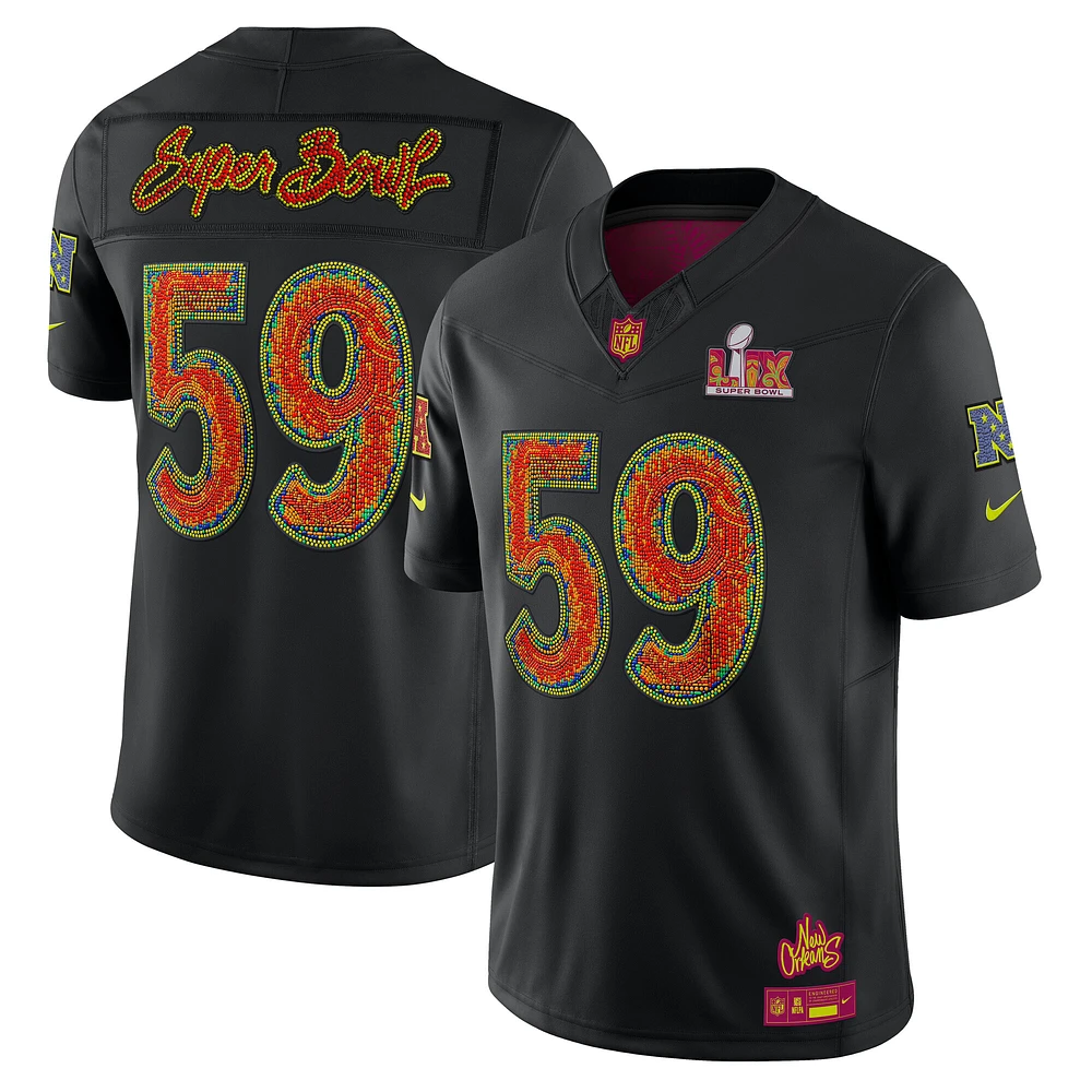 Men's Nike  Black Super Bowl LIX Limited Jersey