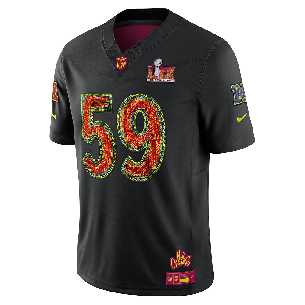 Maillot Nike noir Super Bowl LIX Limited pour homme