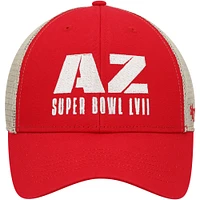 Casquette '47 Red/Natural Super Bowl LVII Flagship Wash MVP Snapback pour homme