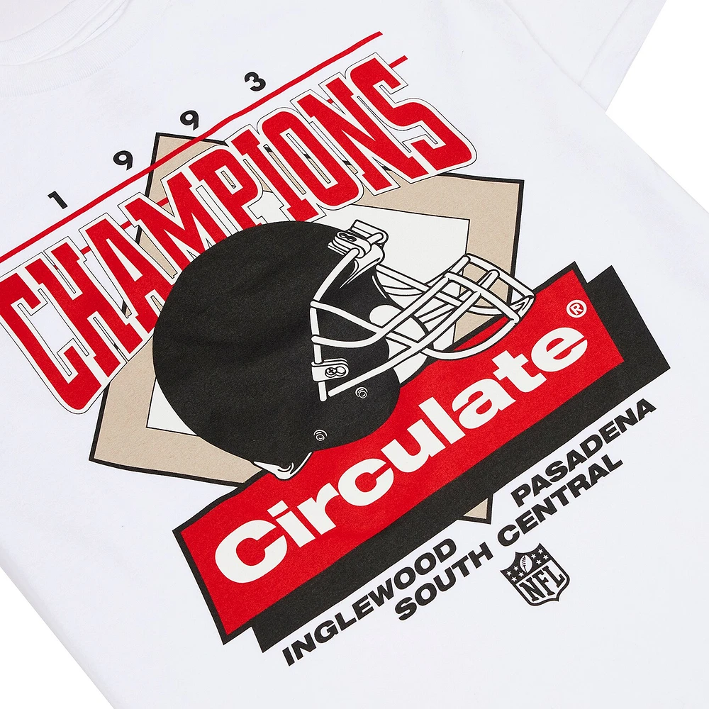 Men's Circulate NFL Origins White Super Bowl LVI LA x 1993 Champions T-Shirt