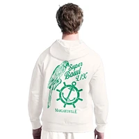 Men's Margaritaville White Super Bowl LIX Reserve French Terry Pullover Hoodie