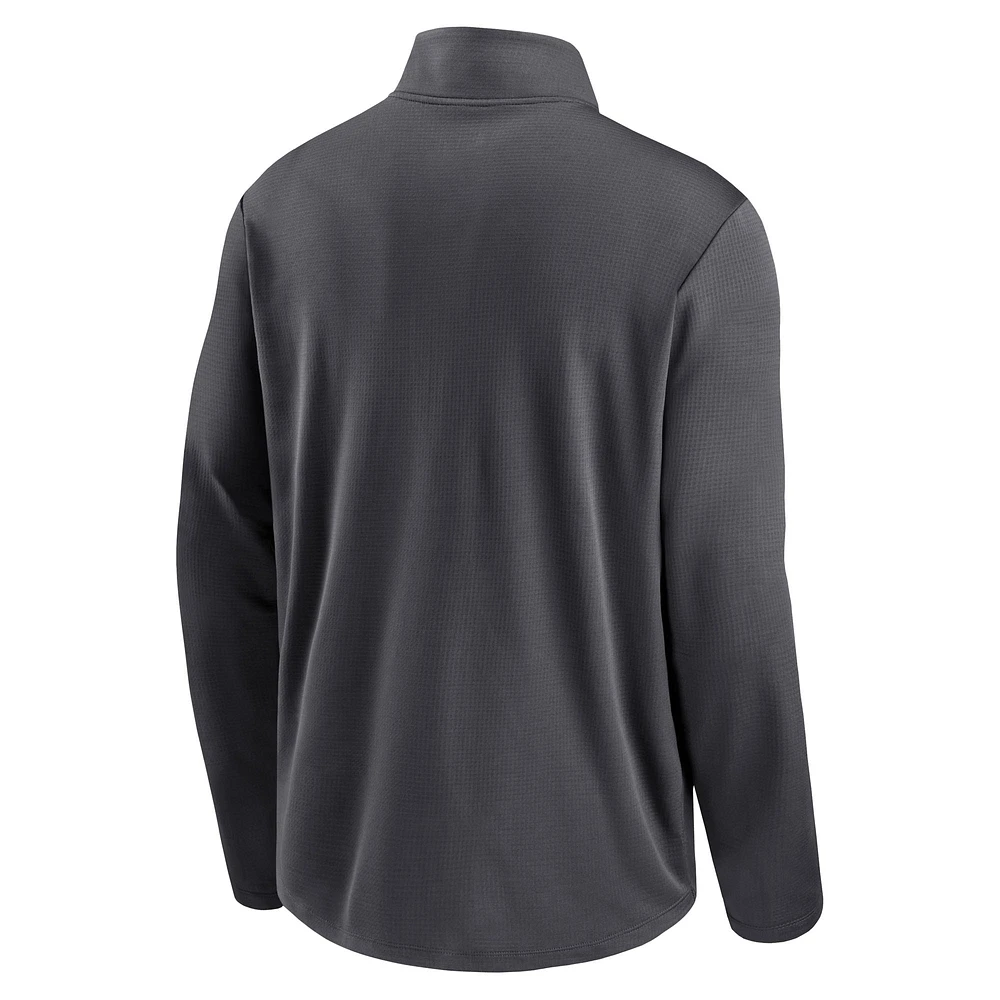 Men's Nike Anthracite Super Bowl LIX Pacer Performance Half-Zip Top