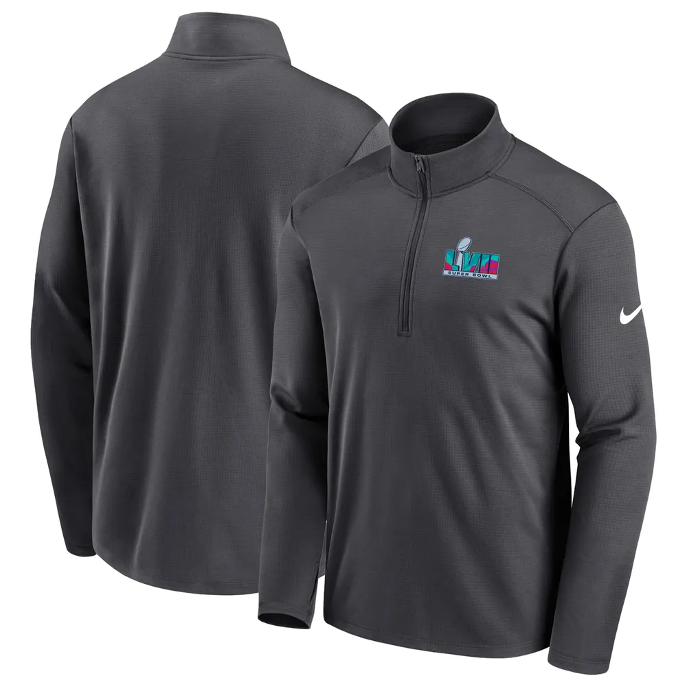 Lids Super Bowl LVII Nike Pacer Half-Zip Fleece Jacket - Anthracite