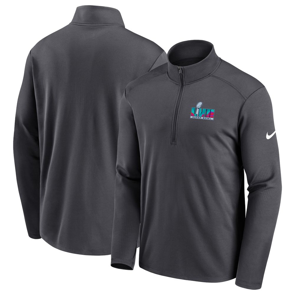 Nike Men's Nike Anthracite Super Bowl LVII Pacer Half-Zip Fleece Jacket