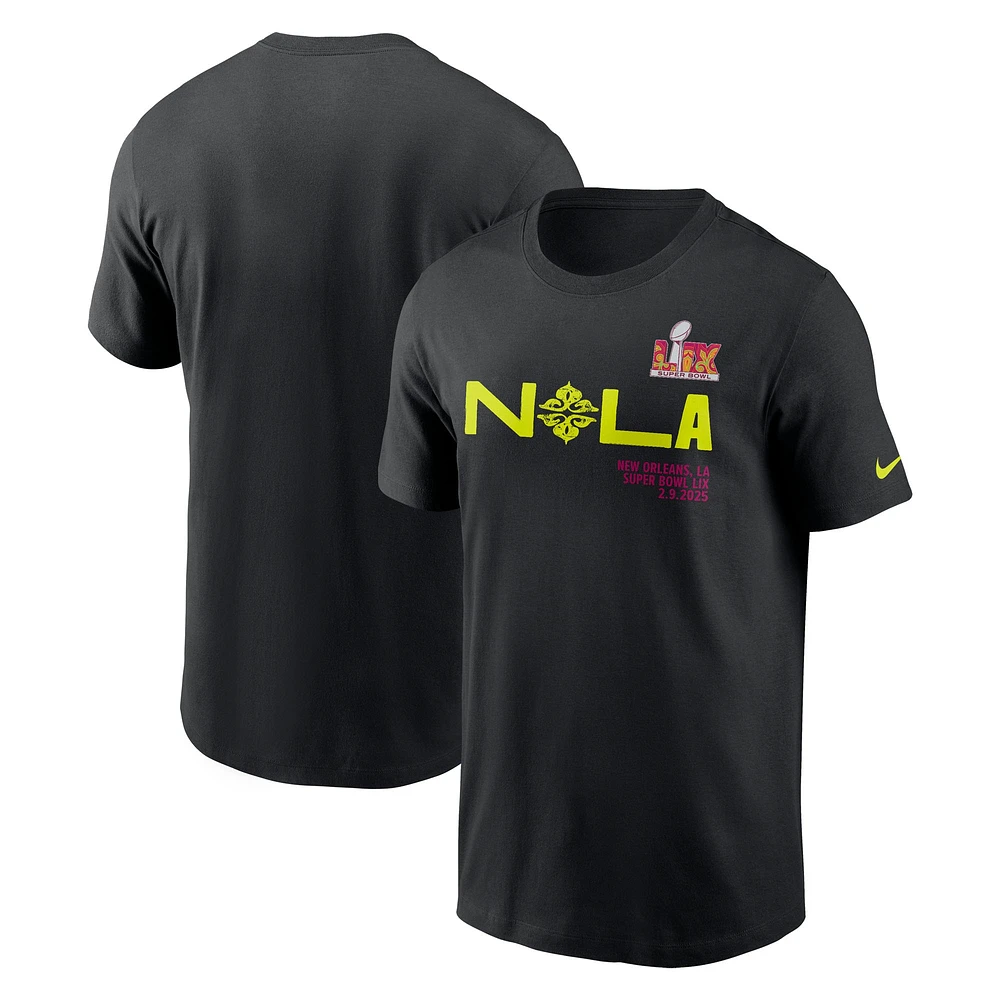 T-shirt Nike noir Super Bowl LIX pour homme