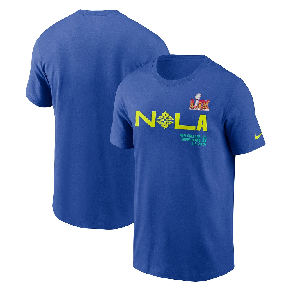 T-shirt Nike Royal Super Bowl LIX pour homme