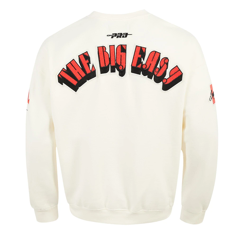 Sweat-shirt ras du cou en polaire Pro Standard Cream Super Bowl LIX pour homme