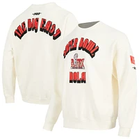 Sweat-shirt ras du cou en polaire Pro Standard Cream Super Bowl LIX pour homme