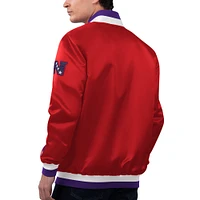 Men's Starter x MSX by Michael Strahan Red Super Bowl LVIII The Fountain Full-Snap Satin Jacket