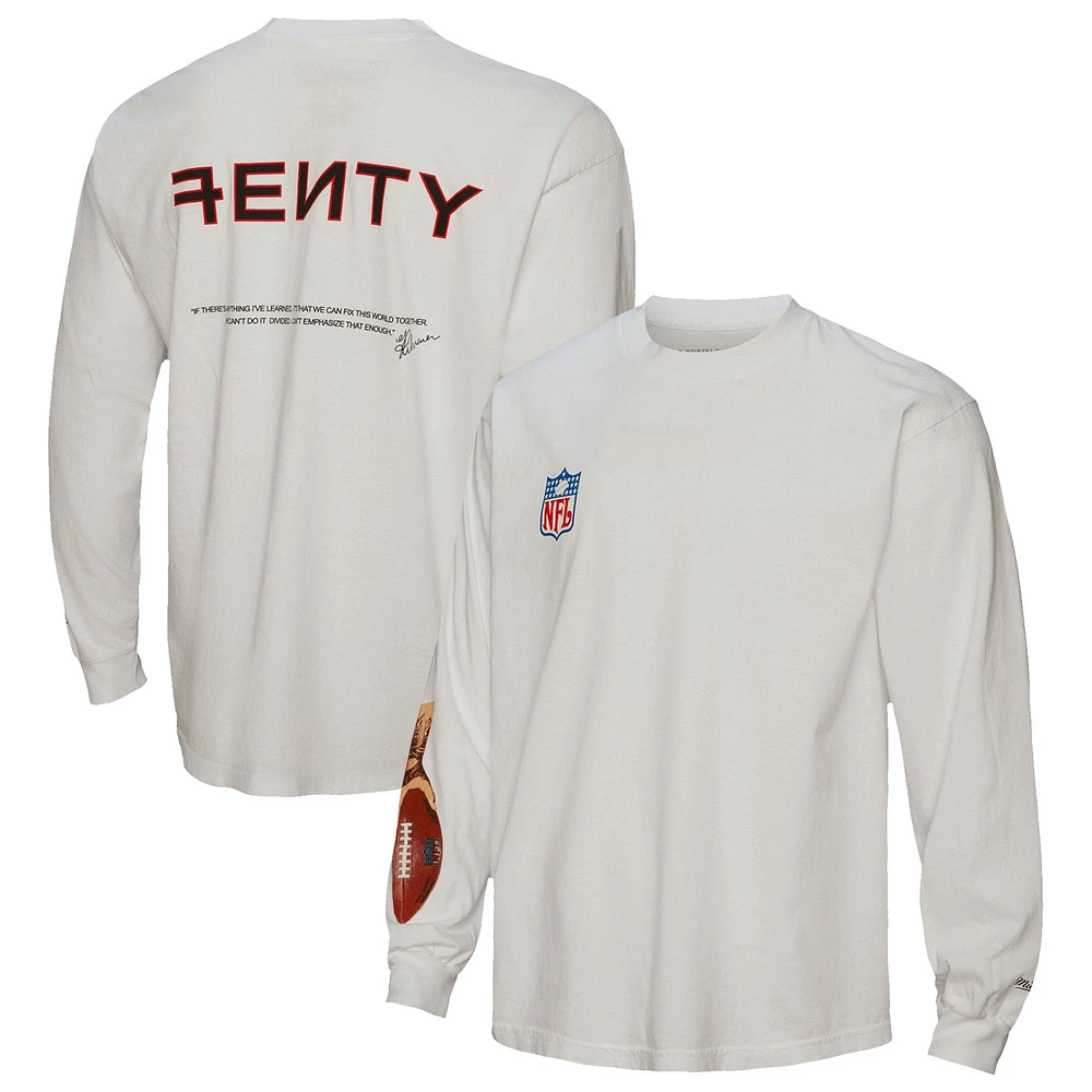 T-shirt unisexe FENTY pour Mitchell & Ness blanc Super Bowl LVII Icon à manches longues