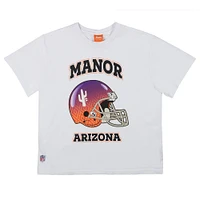 T-shirt blanc unisexe Manor Super Bowl LVII NFL Origins avec casque