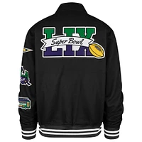 Unisex Stoney Clover Lane x '47 Black Super Bowl LIX Showstopper Homestead Full-Zip Jacket