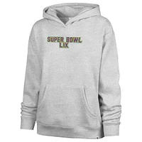 Women's '47 x Stoney Clover Heather Gray Super Bowl LIX Hype Up Pullover Hoodie
