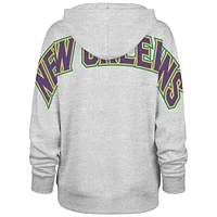Women's '47 x Stoney Clover Heather Gray Super Bowl LIX Hype Up Pullover Hoodie