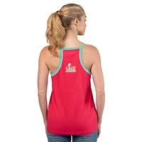 Women's G-III 4Her by Carl Banks Pink Super Bowl LIX Curveball Tank Top