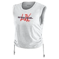 Women's WEAR by Erin Andrews Heather Gray Super Bowl LIX Cinched Tank Top