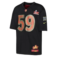 Maillot de match Nike noir Super Bowl LIX pour jeunes