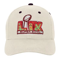 Casquette ajustable blanche Super Bowl LIX pour jeunes